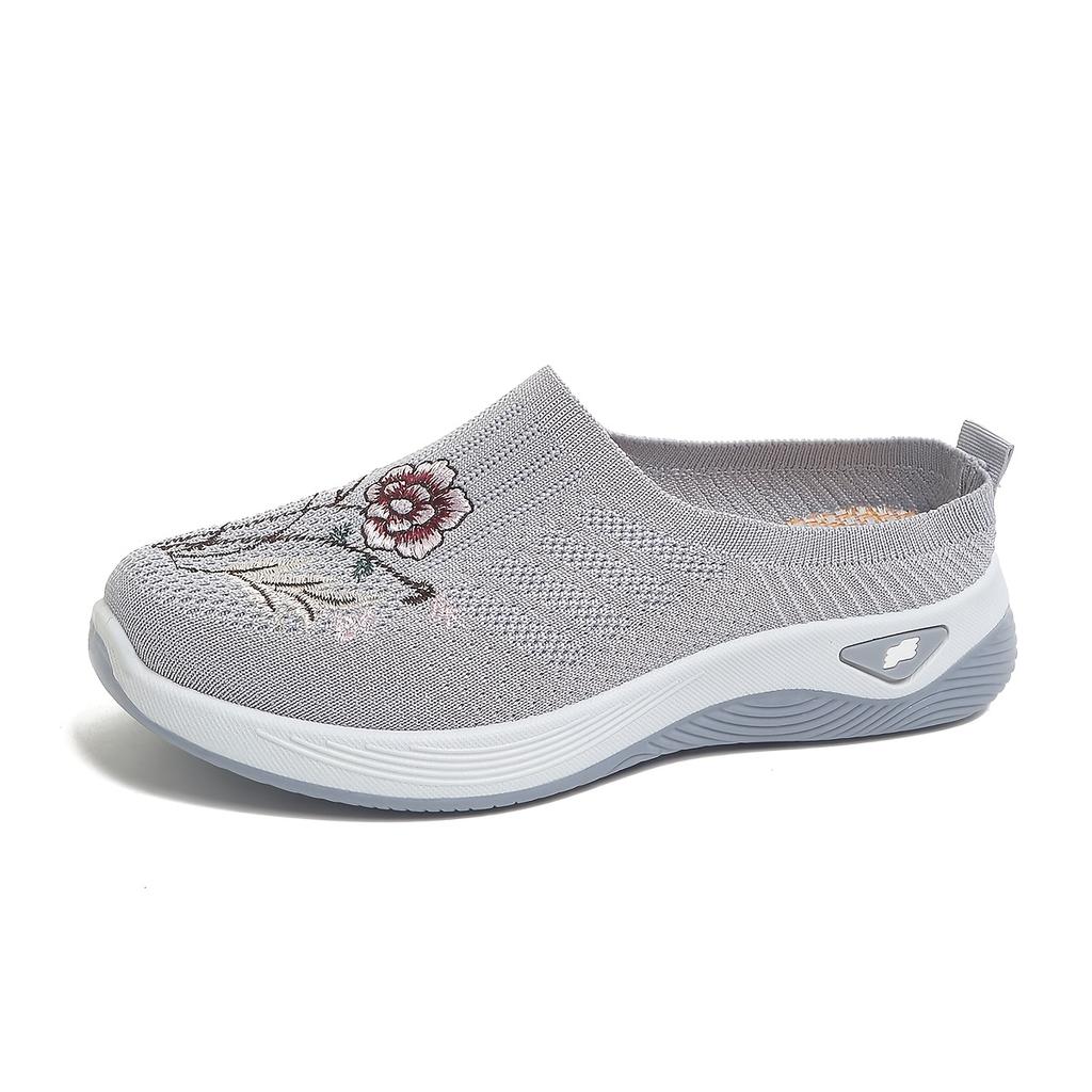 Easy Slip-On Lazy Slides Chinese Style Mesh Upper Shoes Spring Summer Outdoor Home Casual, Women Shoes(The Sizing Runs Big)