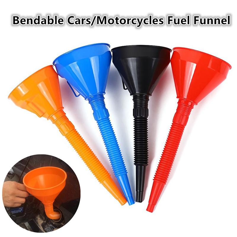 Entonnoir de Ravitaillement avec Filtre Moto Ravitaillement Moteur à Essence Huile Entonnoir Moto Voiture Entonnoirs à Long Bec Outils de Remplissage de Réparation Automobile