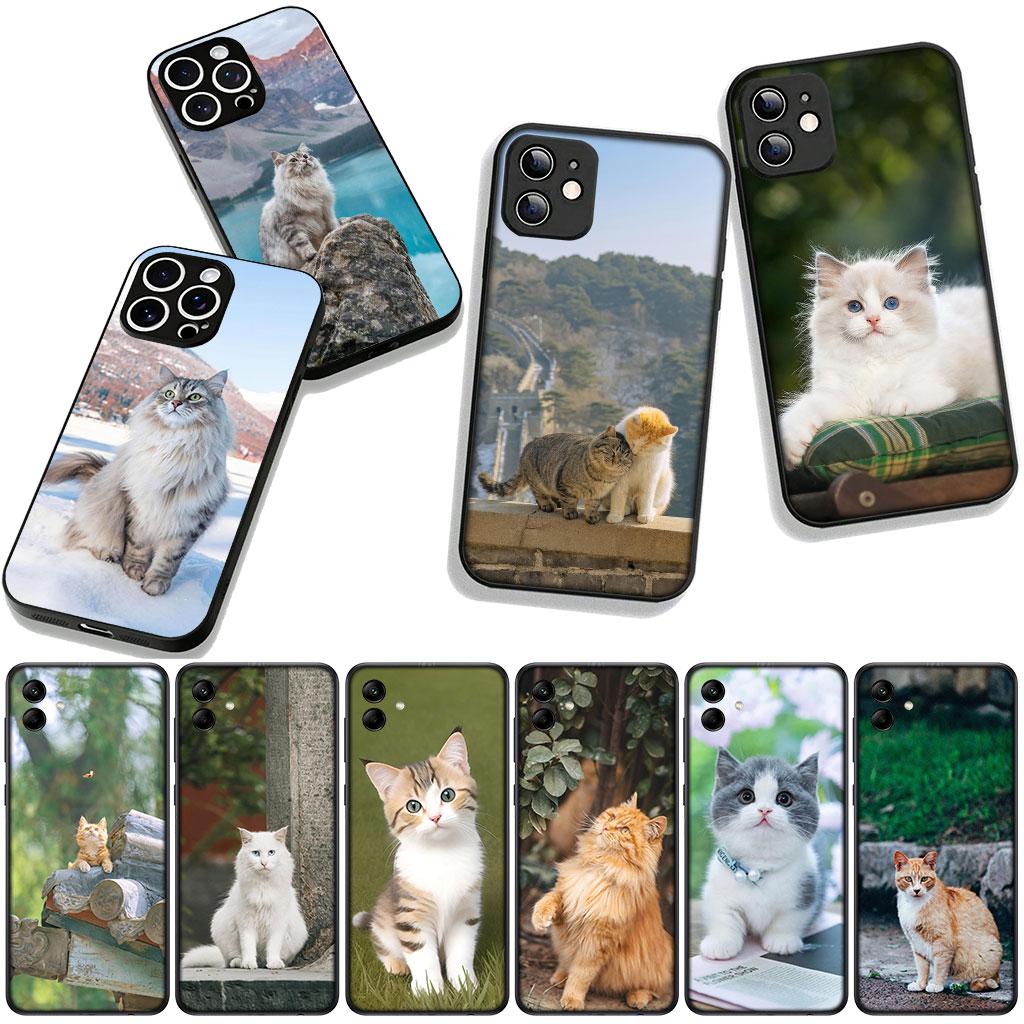 For Motorola Moto G04 G13 G14 G22 G23 G20 G32 G34 G35 G64 G82 G84 G53 G60 G72 E14 E15 E13 Phone Case Kitten Cat Lovely Pets