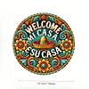 1pc Aluminum Welcome Sign - "Mi Casa Su Casa" Floral Mexican Folk Art Wall Decor - Durable Metal Artwork for Home,Bedroom