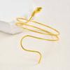 Vnox Snake Spiral  Arm Bracelet For Women, Simple Stainless Steel Cuff Armband, Fashion Armlet Jewelry Wholesale