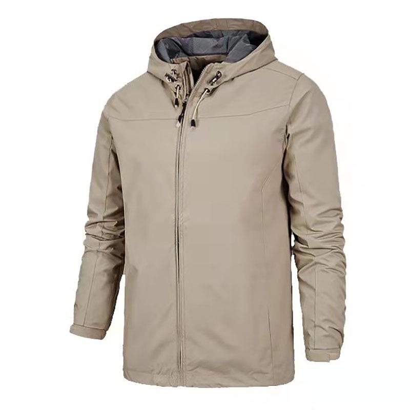 Unisex Waterproof Hooded Jacket for Outdoor Activities with Logo Printing