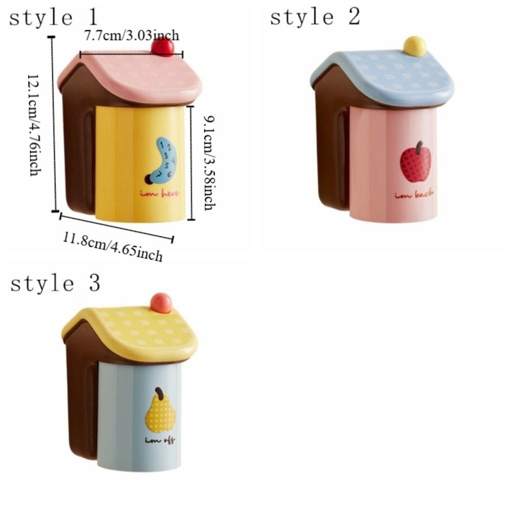 Plastic Toothbrush Cup Holder Magnetic Toothbrush Storage Rack Mouthwash Storage