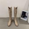 Fashion Boots Women's New Autumn and Winter All Over The Knee Boots Women's Martin Boots Platform Motorcycle Rider Boots High