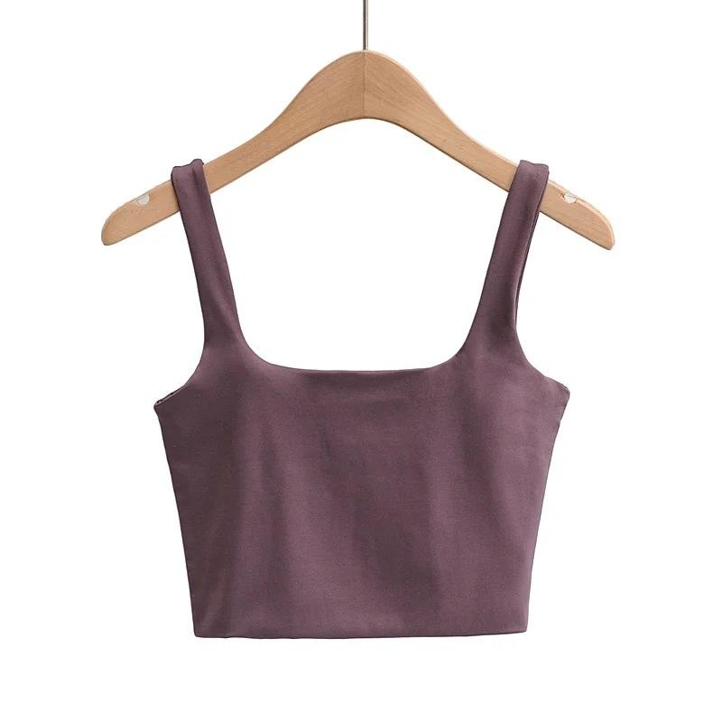 Summer Women Sexy Sleeveless Tops Fashion Short Square Collar Tank Tops 6 Colors