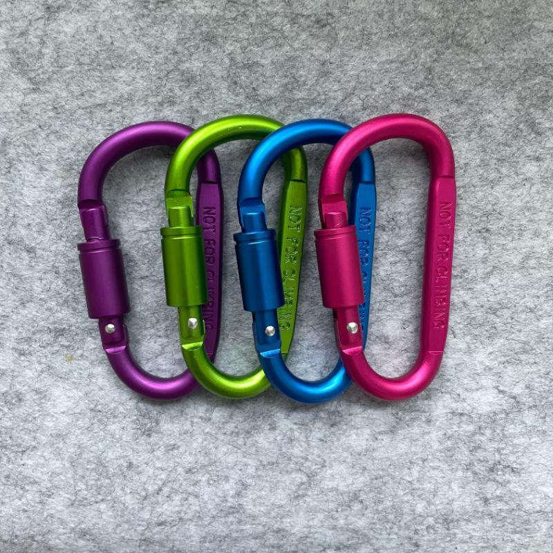 D-Shaped Colorful Aluminum Carabiner Multi-Functional Quick Link Backpack Hook