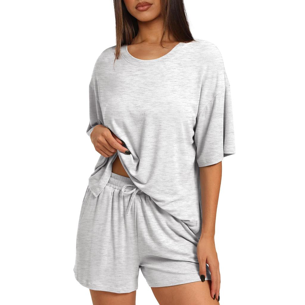 Women's Loose And Fashionable  Casual Short Sleeved Shorts Two-piece Set