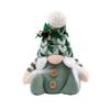 Christmas Gnome Doll Decoration Handmade Plush Green Swedish Tomte Figurine Holiday Elf Dwarf Ornaments for Home Tiered Tray Tabletop Decor