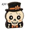 Cute Cartoon Tabletop Figures Vintage Halloween Double-Layer Wooden Decor, Spooky Character Wood Charming Retro Crafts Signs, Farmhouse Tiered