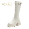 Fashion AIYUQI Long Boots Women 2025 New Women's High Heel Boots 10cm Heel High Platform Fashion Skinny Rider Boots Women