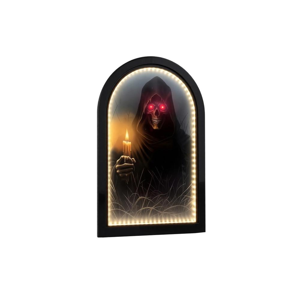 Halloween Glowing Mirror Acrylic Wall Decor for House Party