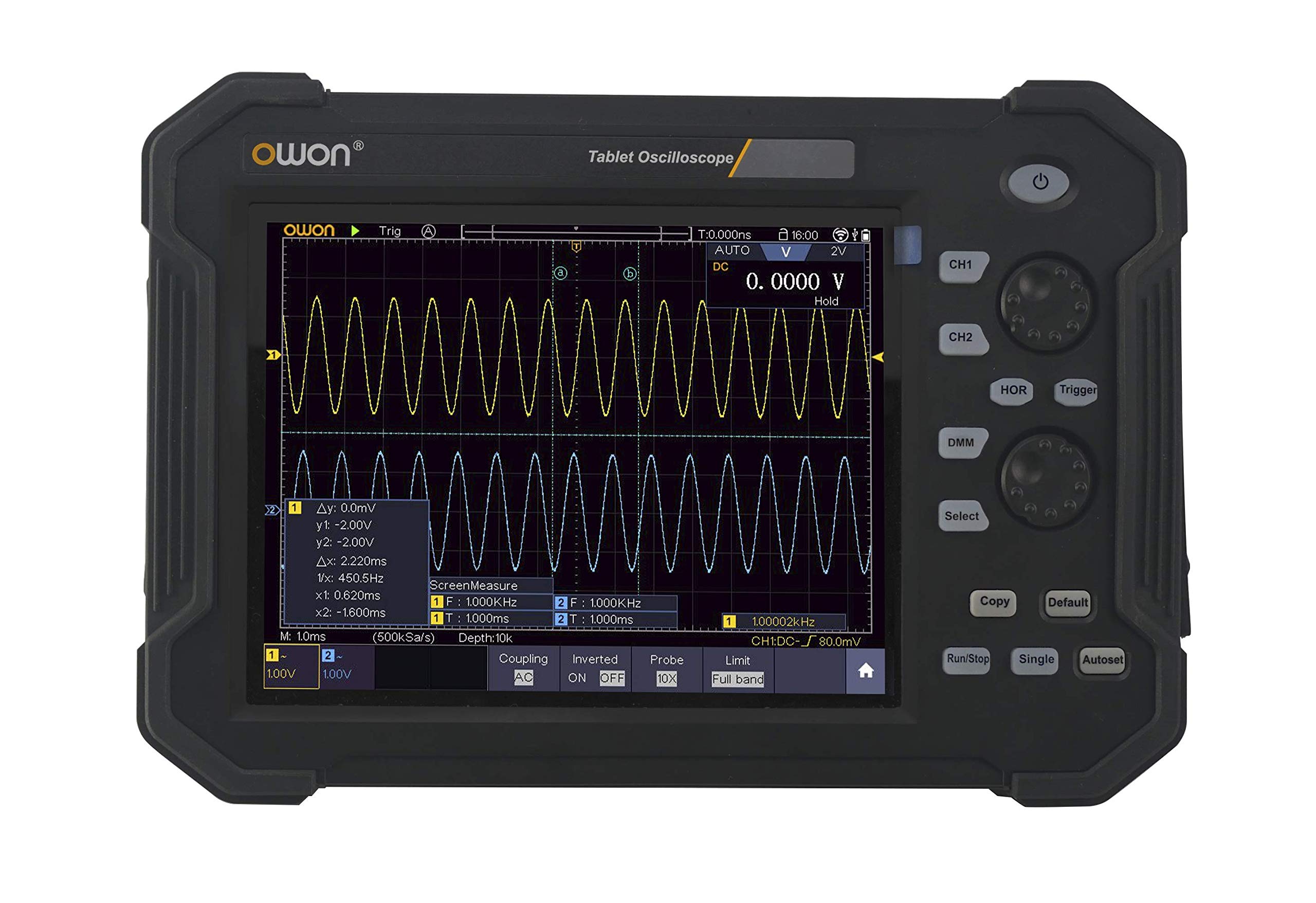 

OWON Tablet Digital Oscilloscope TAO3102 2CH 100MHz ADC 40M High Sensitivity High Cost Performance Year Warranty from Japanese 1GSa/S 8-bit [3