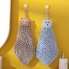 INS Cute Chenille Hand Towel: Thick, Soft, Quick-Drying, Absorbent, Hanging Design for Kitchen & Bathroom.