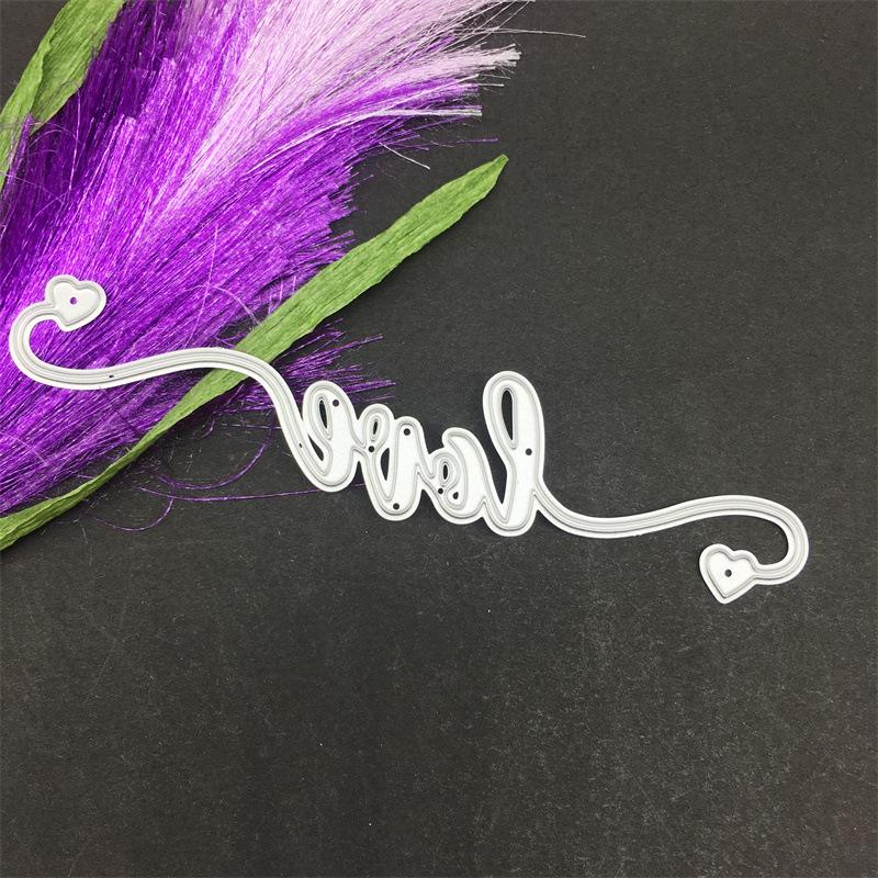 

Любовные письма и любовные художественные узоры, металлические стальные трафареты, трафареты для скрапбукинга, ремесленные штампы, 3D DIY, изготовление фестивальных карт серебряный