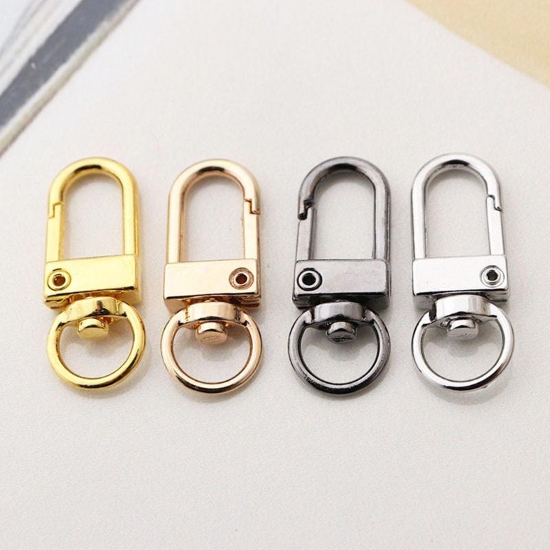 100Pcs Delicate Zinc Alloy Swivel Clips Carabiner Clip Swivel Triggers Dog Buckle KeyRing for Creative DIY Projects