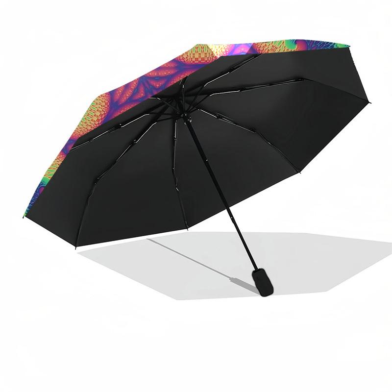 1pc Psychedelic Mandala Automatic Open/Close Umbrella, Formal Events - Ideal Gift for Family or Friends, Outdoor Accessory yy251211247