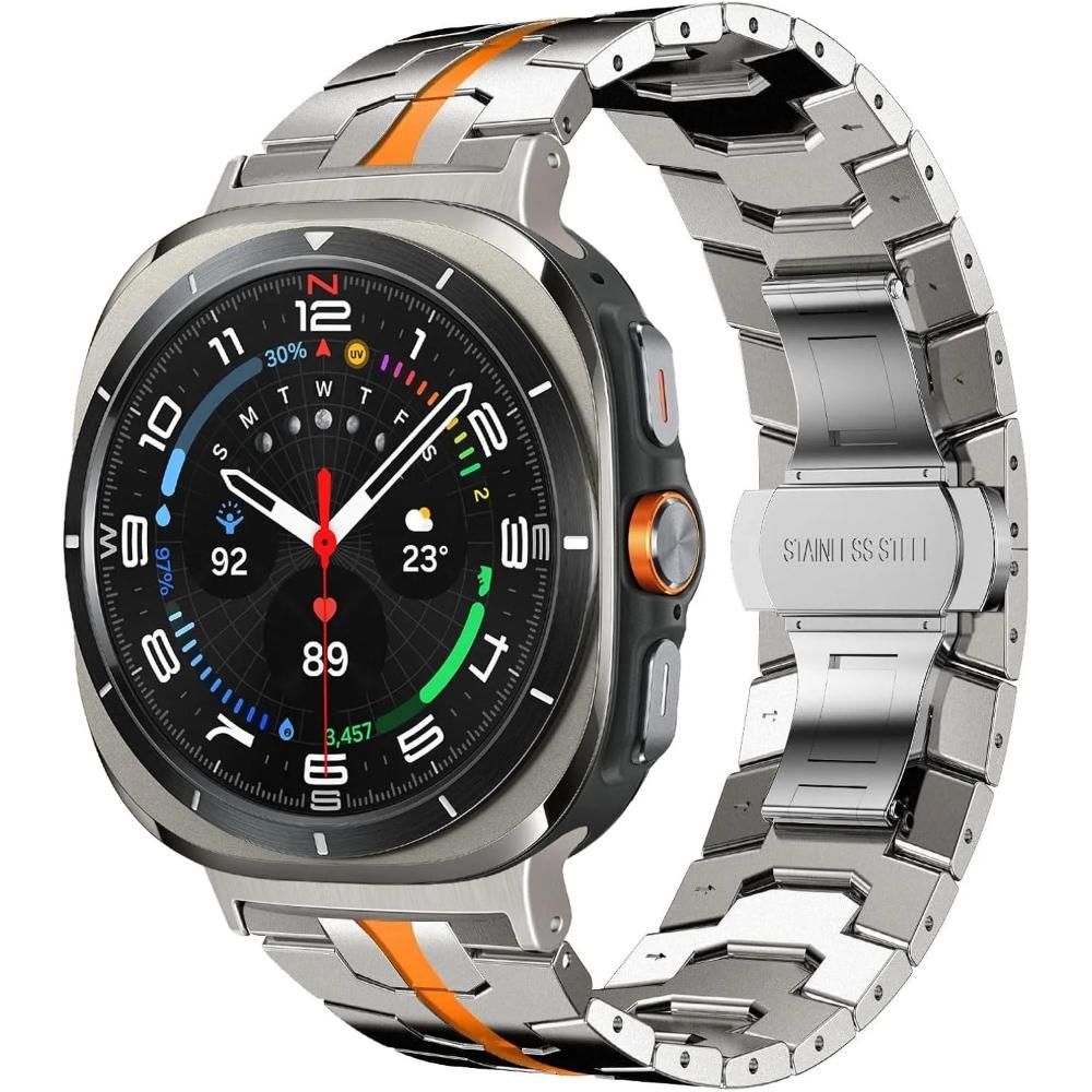Metal stainless steel Band for Samsung Galaxy Watch 9 Ultra2 47mm Men Bracelet Luxury Metal Strap for Samsung Galaxy watch 9/8/8Classic 40mm 44mm 46mm