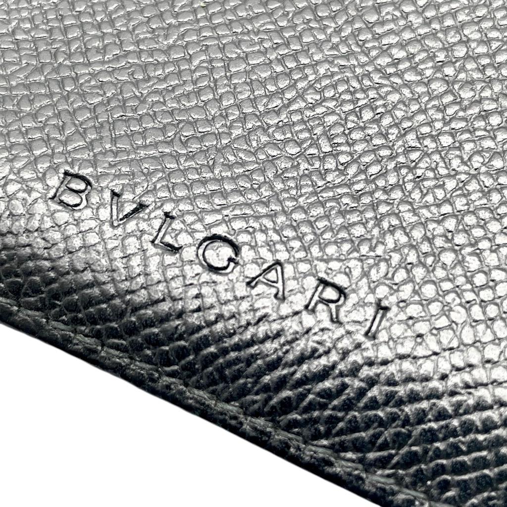 Used BVLGARI Bifold WalletBifold Wallet black leather unisex