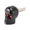 2x Custom SKULL License Plate Bolt Screw Black Plastic Motorcycle Chopper Bobber