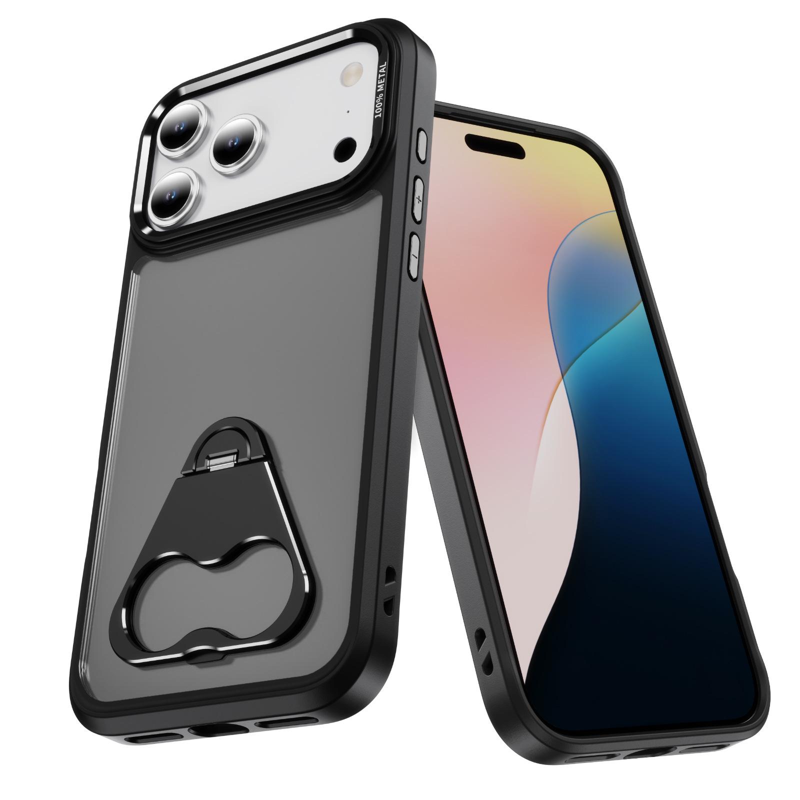 

iPhone 17 Pro Max Case with Lens Protection, Skin-Feel Texture, and 360-Degree Rotating Stand iPhone 12/12 Pro чорний