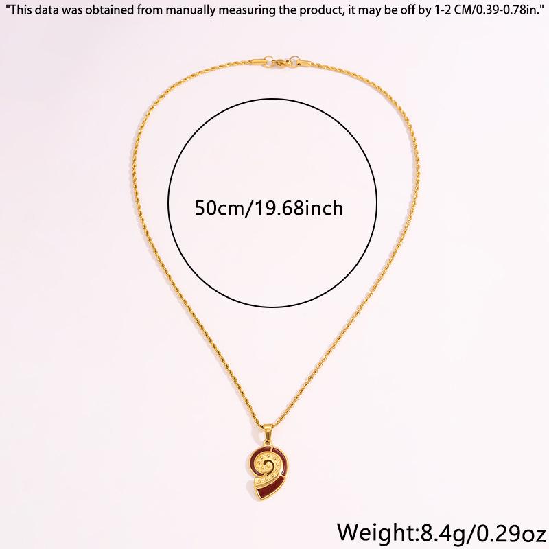 Vintage Ocean Seashell Stainless Steel Clavicle Necklace for Women - High-End Titanium Jewelry