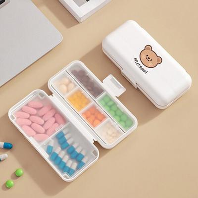 Double Layer Pill Organizer Sealed Medicine Box Portable Pill Storage Box