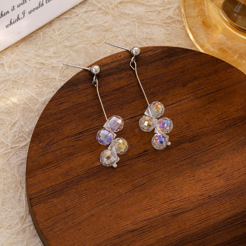 Sleek and Shimmering: Transparent Water Drop Earrings for Everyday Wear