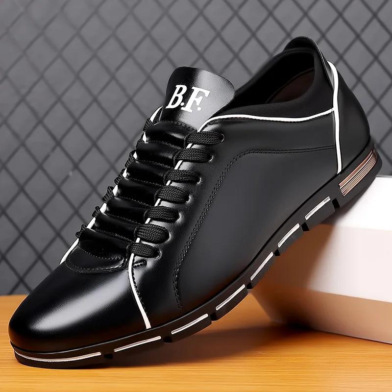 Fashion Casual Shoes Mens Outdoor Tennis Sneakers Lightweight Comfortable Lace Up PU Trainer Size Smaller Than Normals for Men