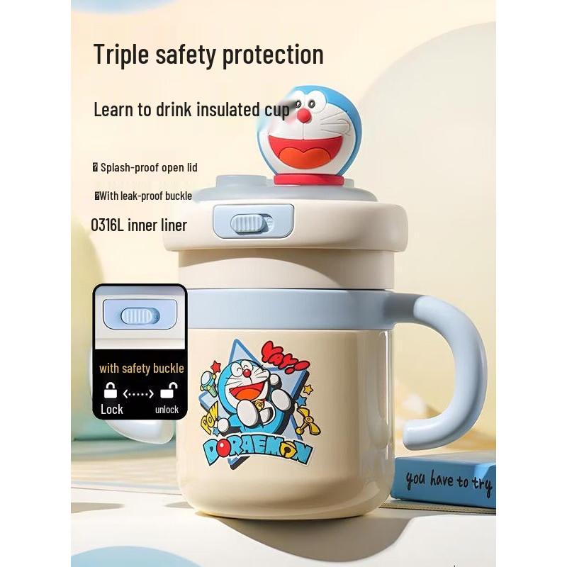 BEDDYBEAR Doraemon Insulated Straw Sippy Cup