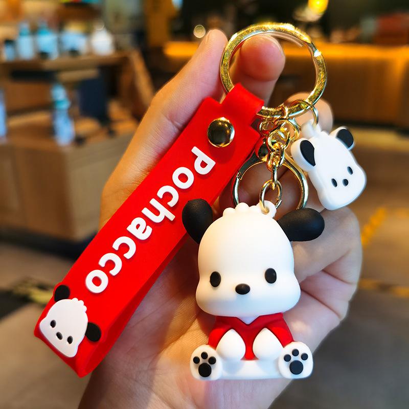 

Cute Sanrio Pachinko Keychain Kurumi and Melody Couple Figurine Wholesale Car Keychain Cute Personalized Gifts Y2k Fashion Toys