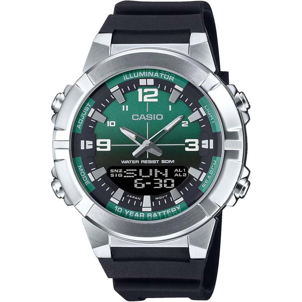 Casio Casual Watch with Analog Display and Water Resistance