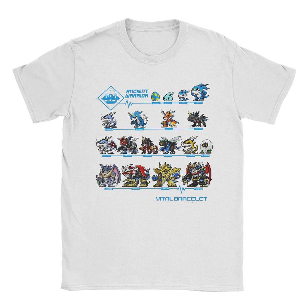 Digimon Vital Bracelet Alter Krieger T-Shirt Herren Damen Freizeit Reines Baumwoll-T-Shirt Rundhals Kurzarm T-Shirt Geschenk Kleidung