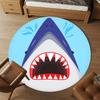1pc Shark Ocean Round Chair mat Area Rug - Non-Slip, Floor Mat for Office, Bedroom, Ideal home decor Christmas Gift p0811447