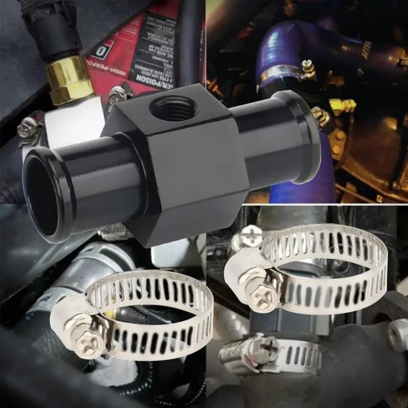 Black Water Temp Gauge Radiator Temperature Water Temp Joint Pipe Sensor Hose Adapter 18MM 20MM 22MM 24MM Interior Parts