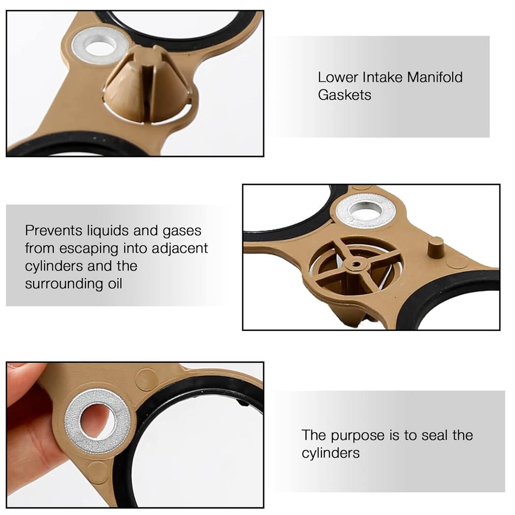 12590958 Lower Intake Manifold Gaskets Replacement For Buick Enclave Chevrolet Traverse GMC Acadia 2009-2016 Replacement For Cadillac CTS 2008-2011