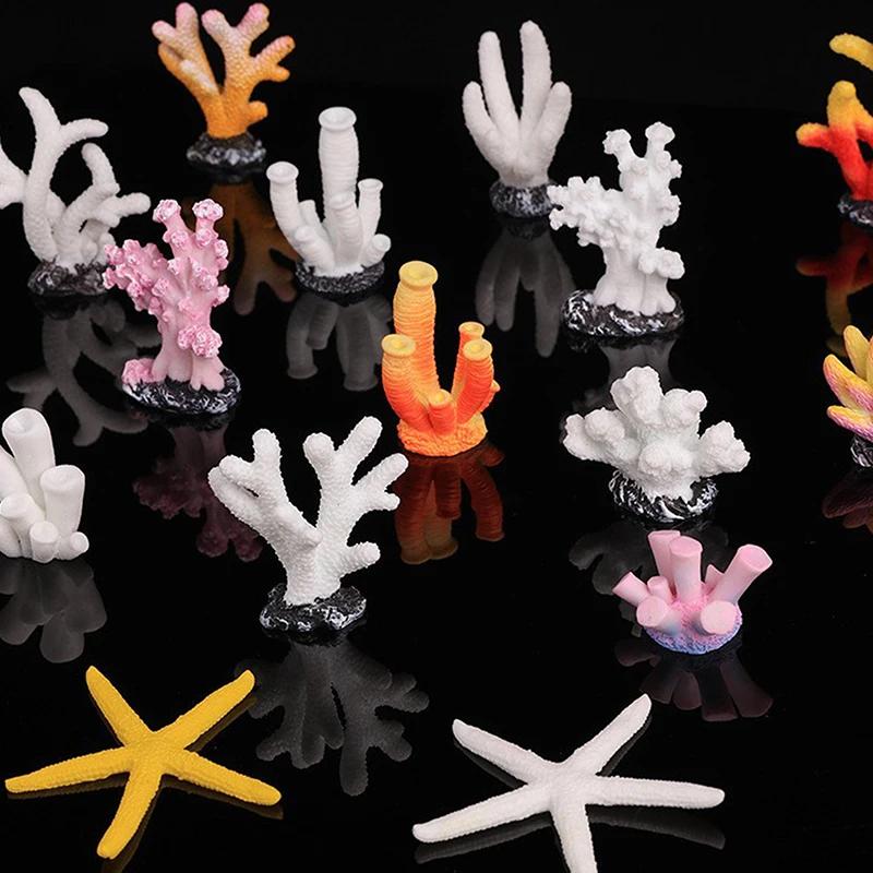 Decoração Artificial de Coral para Aquário Imita Estrela-do-mar Resina Paisagem de Recife Artesanato Aquário Acessórios de Decoração para Aquário