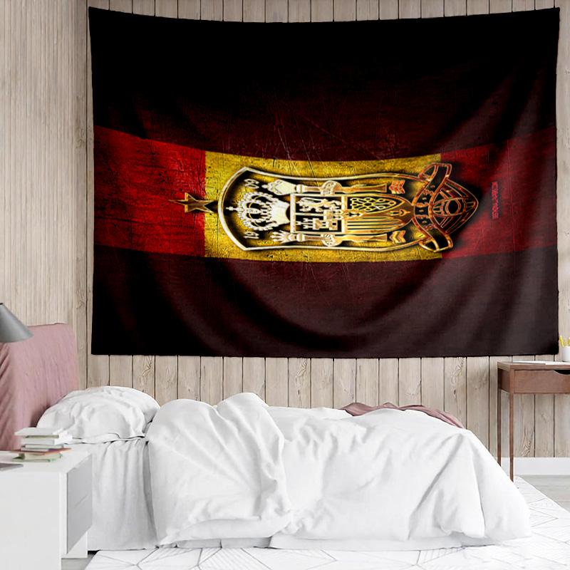 Spain FC Crest Printed Printed Tapestry, for Bedroom,Livingroom, Dormitory, Large Wall Decor, Fabric Decor Fan Birthday Gifts