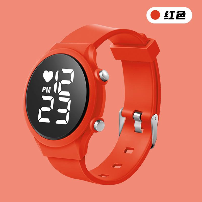 Led Watch Fashion Sports Watch Waterproof Watch Led Electronic Watch Male And Female Student Electronic Watch красный