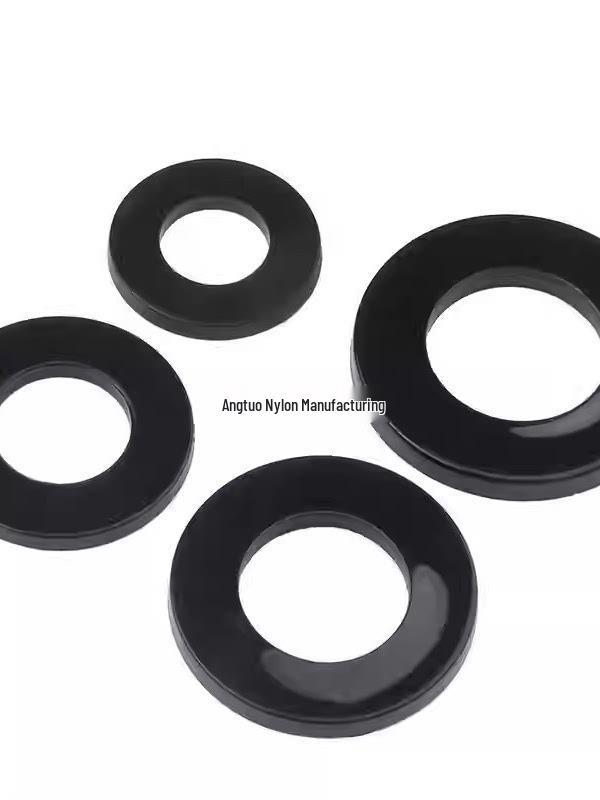 White and Black Nylon Flat Washer Set