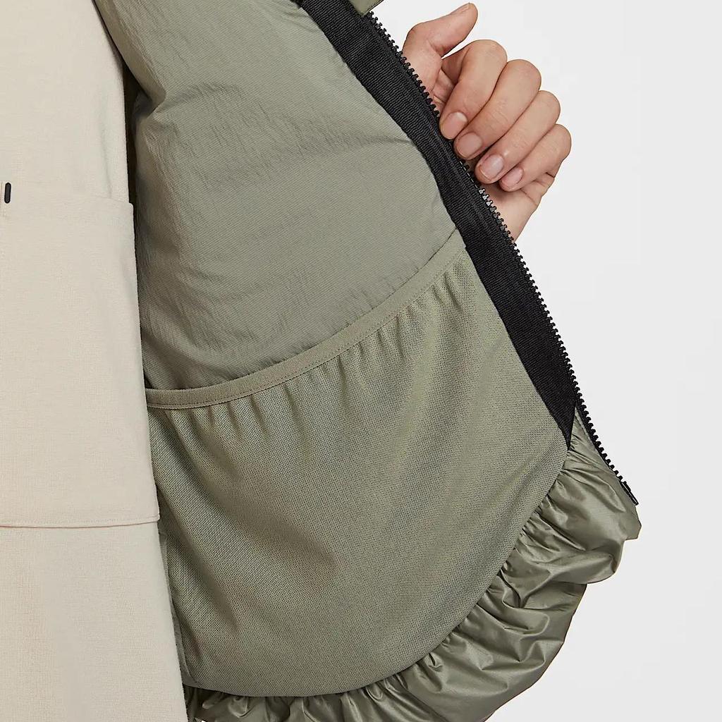 Nike Tech Vintage Logo Fishing Woven Loose Warm Vest Men Vest Light-Army-Green Black HM4263-320