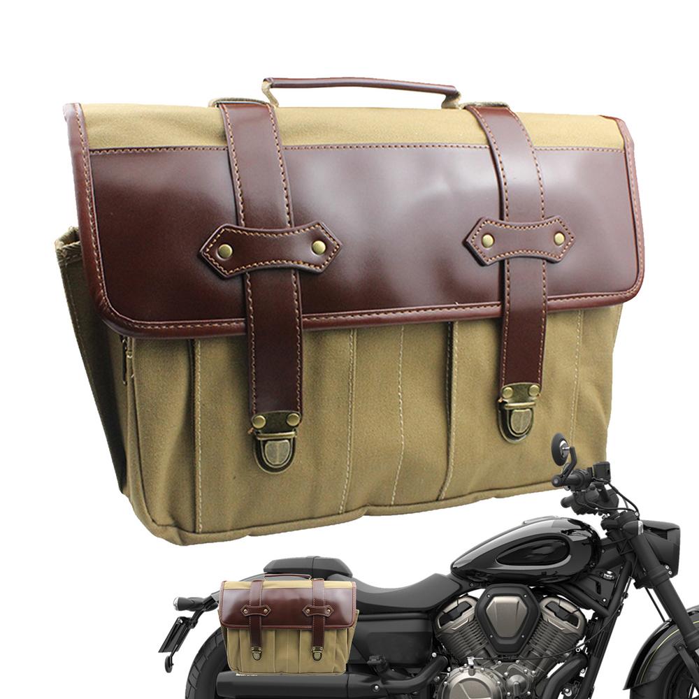 

Motorbike Panniers Motor Saddle Pannier Bag Motorcycle Storage Bags Motor Saddle Pannier Bag Vintage Adjustable Motorcycle коричневый