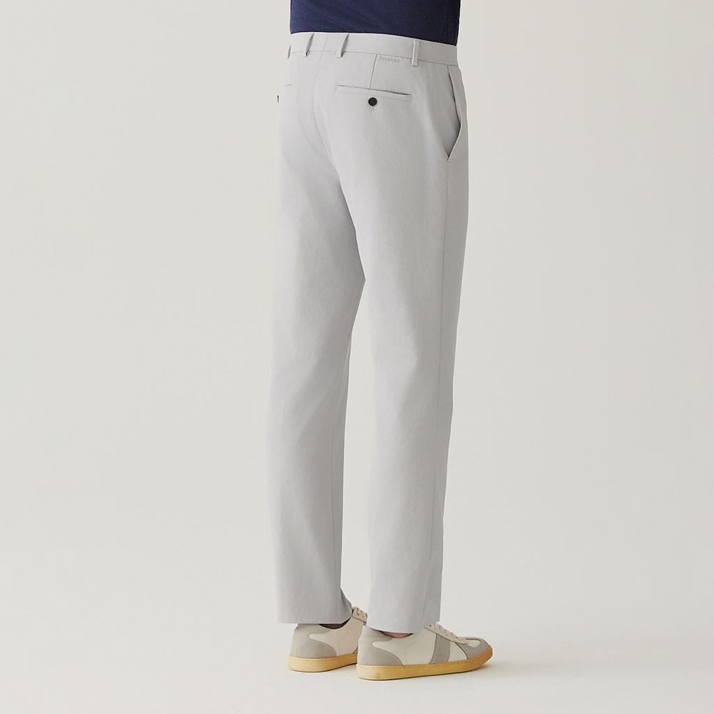 FERRAROMILANO Cotton Blend Stretch Slacks L/Grey (Am0Fbps10132)