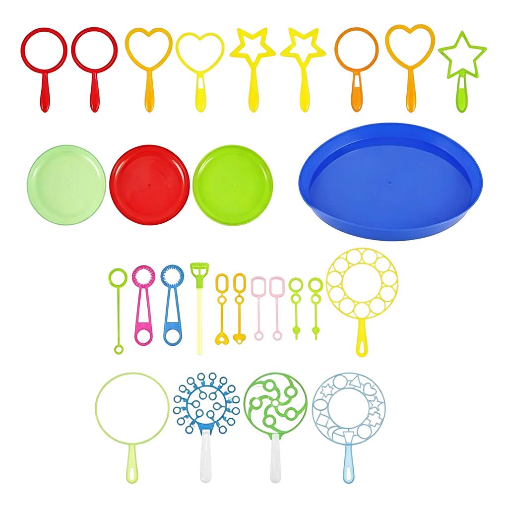 28-Piece Outdoor Wand Set for Kids, Large Blowing Toys and Maker Tools for Party Favors