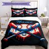 3pcs Custom Name Baseball Bedding Set Duvet Cover Closure Includes 1 Duvet Cover & 2 Pillowcases, Soft and Comfortable for All Seasons.