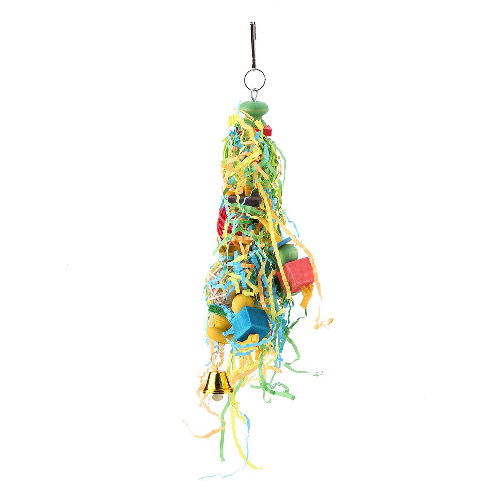 Bird Parrot Chewing Bite Stand Swing Hanging Toy Decoration Cage Accessories