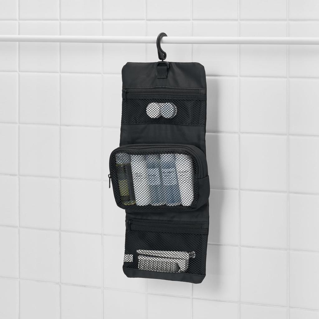 Polyester Hanging Case with Detachable 12 X 18 X OHCA1A2S Pouch, Black, Approx. 4.5 Cm,
