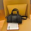 Lady Songmont Bowling Bag Genuine Leather Series Niche Boston Bag Fashion Shoulder Handbag Crossbody Women's Bag