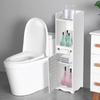 18x18x100CM Bathroom Floor Cabinet Storage Toilet Bath Organizer Paper Holder Shelf Door Classic Durable Slim Design Large Storage