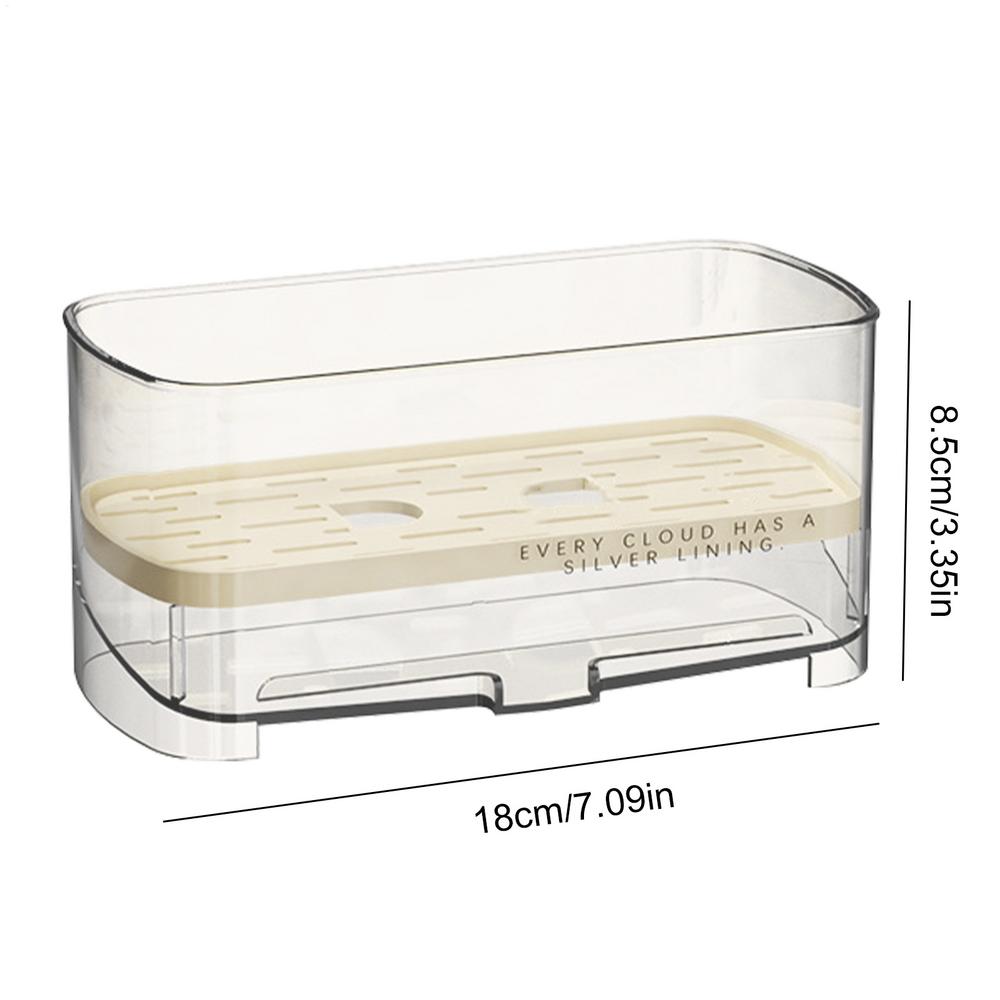 Sponge Holder Anti-Slip Kitchen Storage And Organization Accessories Sink Caddy Sponge Holder With Removable Self Drain Tray For