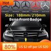 AMG W220 For Benz New 1pc 188mm 210mm Car Front Grill Badges Lid Covers Logo Sticker For Mercedes Benz AMG Class W205 W203 GLC G